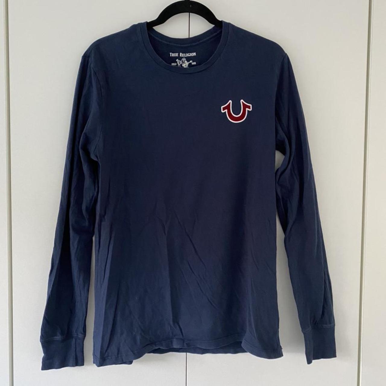 True religion long sleeve T-shirt Navy 9/10... - Depop