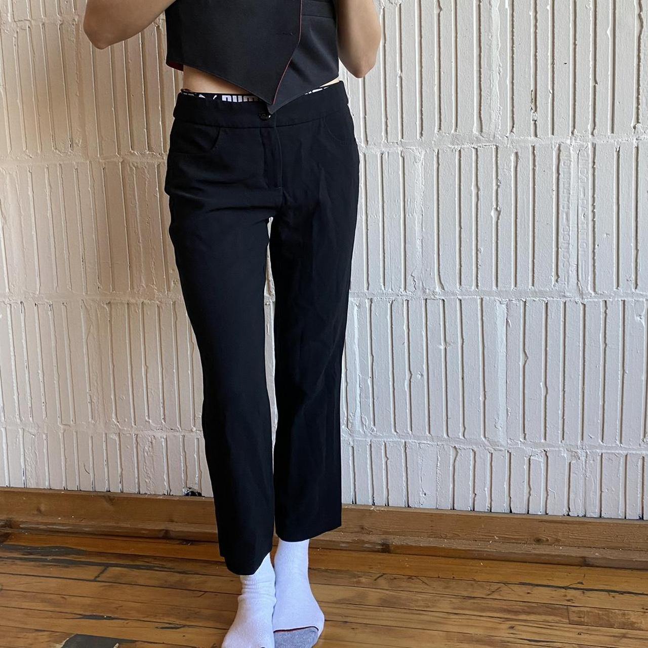 Black Chanel Uniform Pant, -labeled 38, -selling as