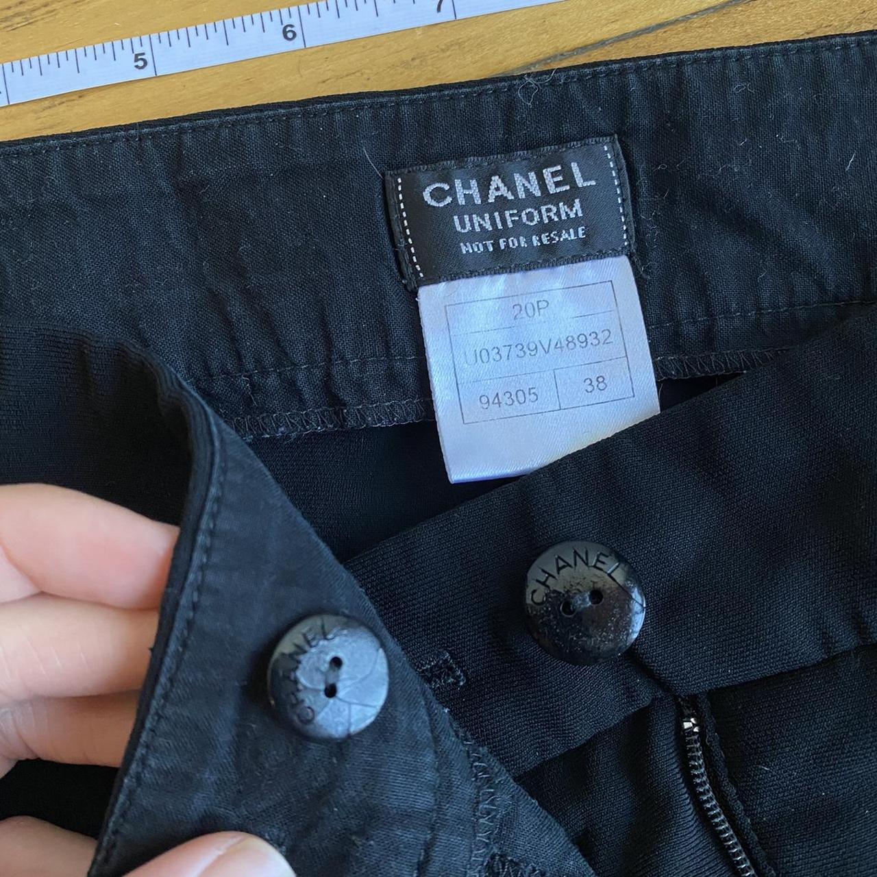 Black Chanel Uniform Pant -labeled 38 -selling as - Depop