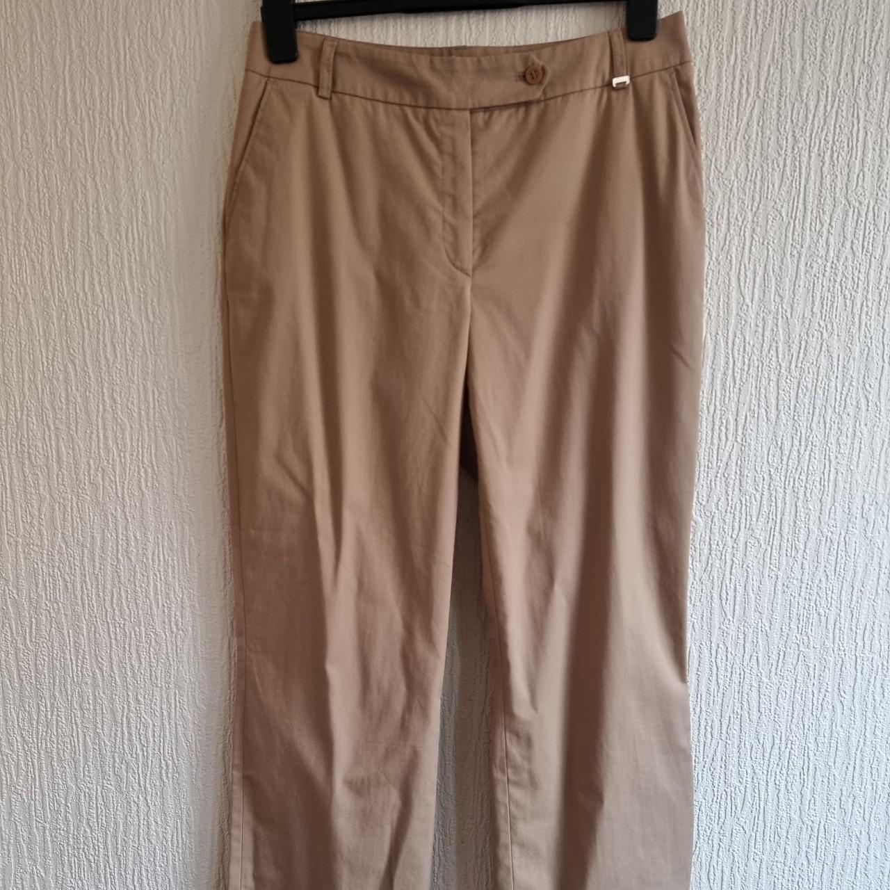 Escada Sport Women Beige Camel Chinos Bootcut Casual - Depop