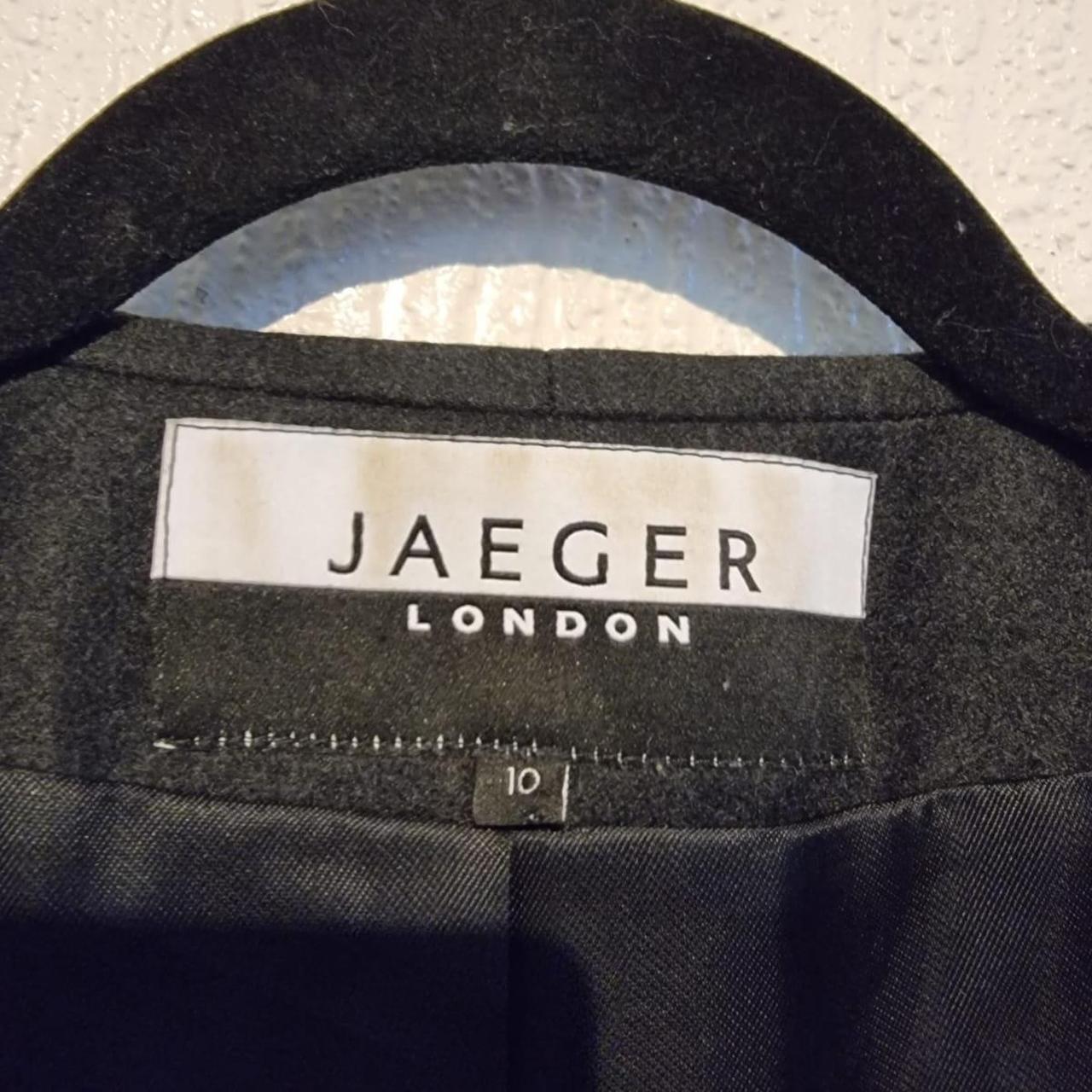 Jaeger Women's Grey and Black Jacket | Depop