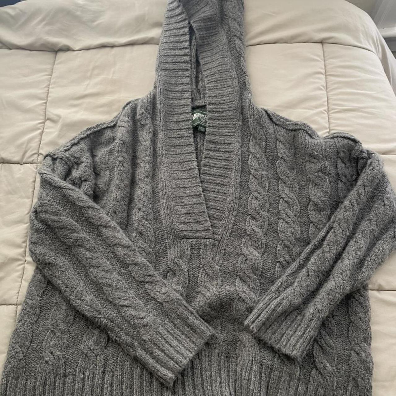American Eagle Gray Sweater Never worn except... - Depop