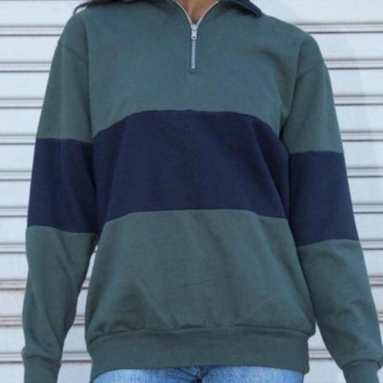 Brandy melville green hot sale quarter zip