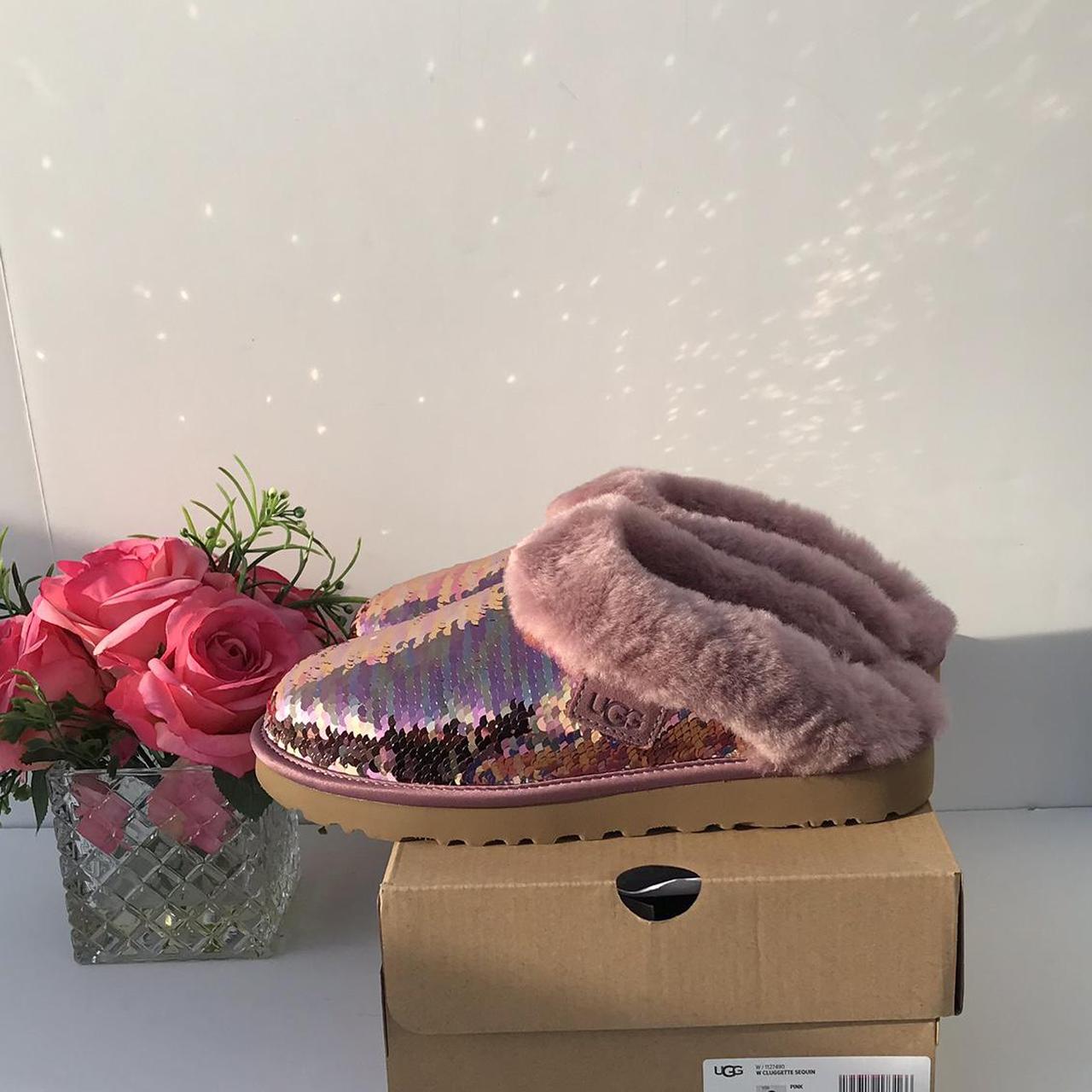 UGG Cluggette Sequin New in a box Check holographic - Depop