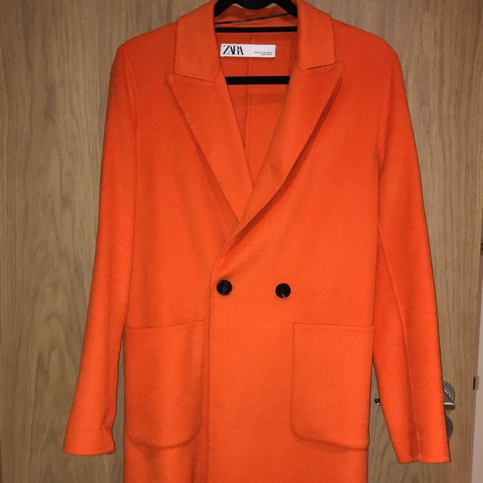 Orange store coat zara