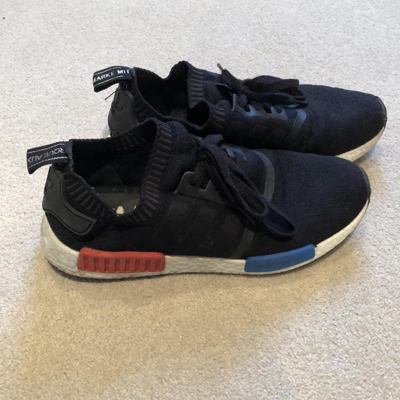 Nmd classic hot sale red and blue