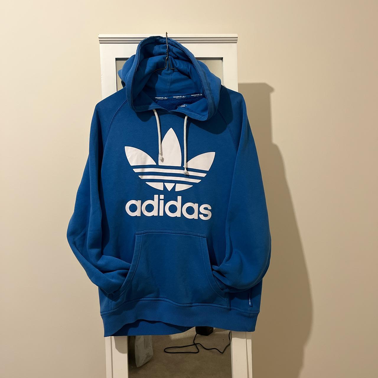 Adidas Men's Blue Hoodie | Depop