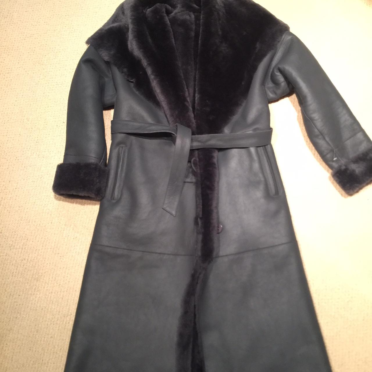 Sprung freres clearance black lambskin coat