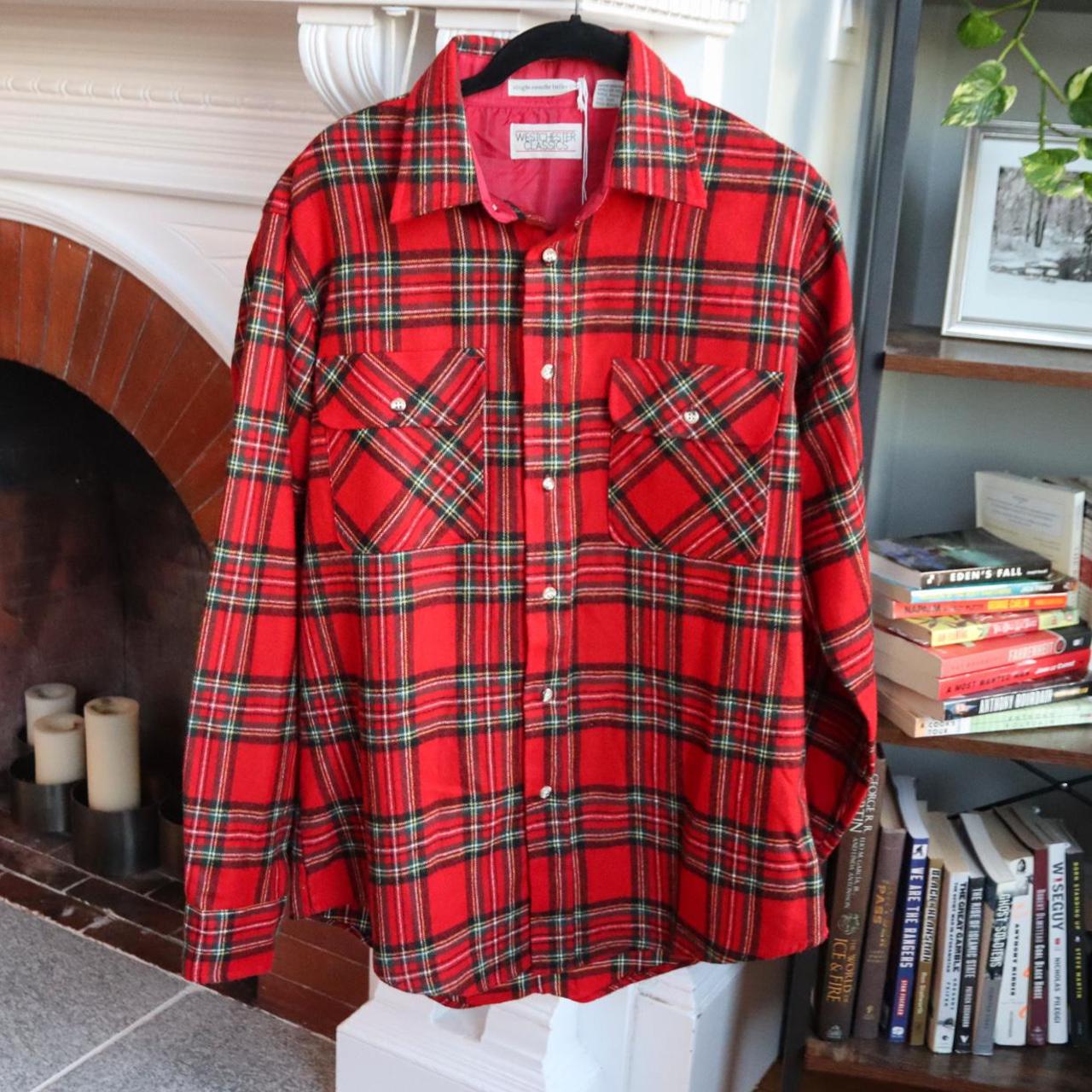 Vintage 80s Plaid Button Up by Westchester... - Depop