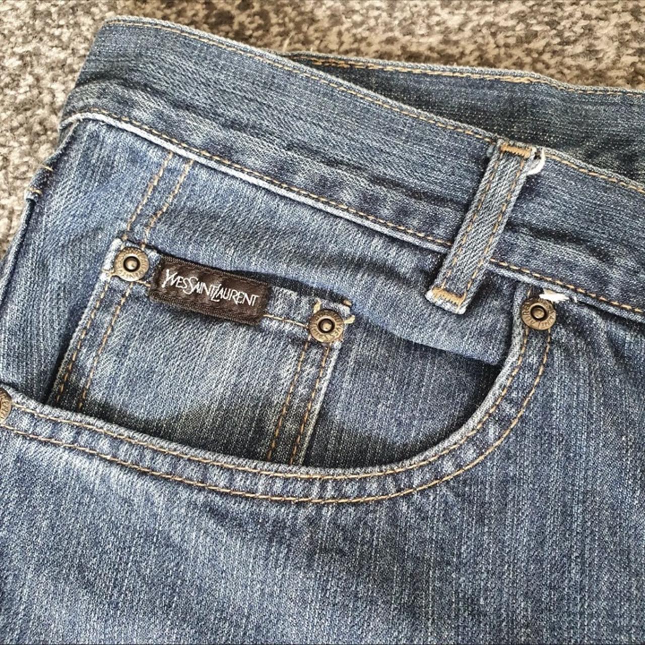 Ysl jeans straight-fit Vintage Yves Saint Laurent... - Depop