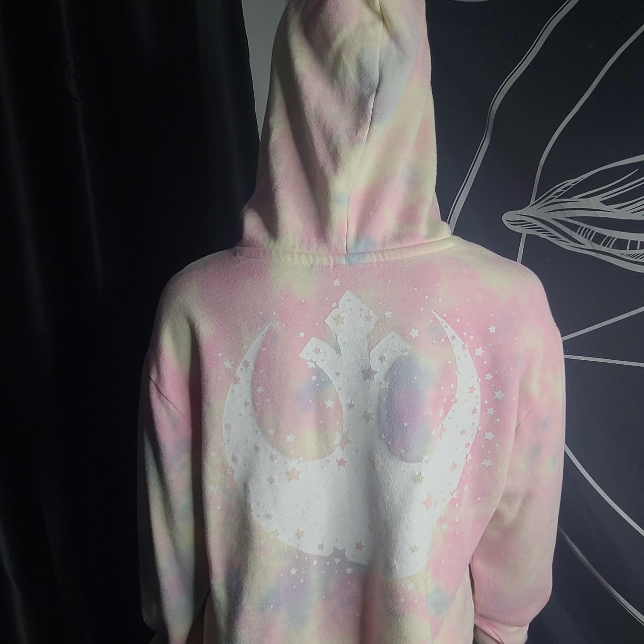 Star Wars Rebel Pink Tie Dye Crop Hoodie. SUPER Depop