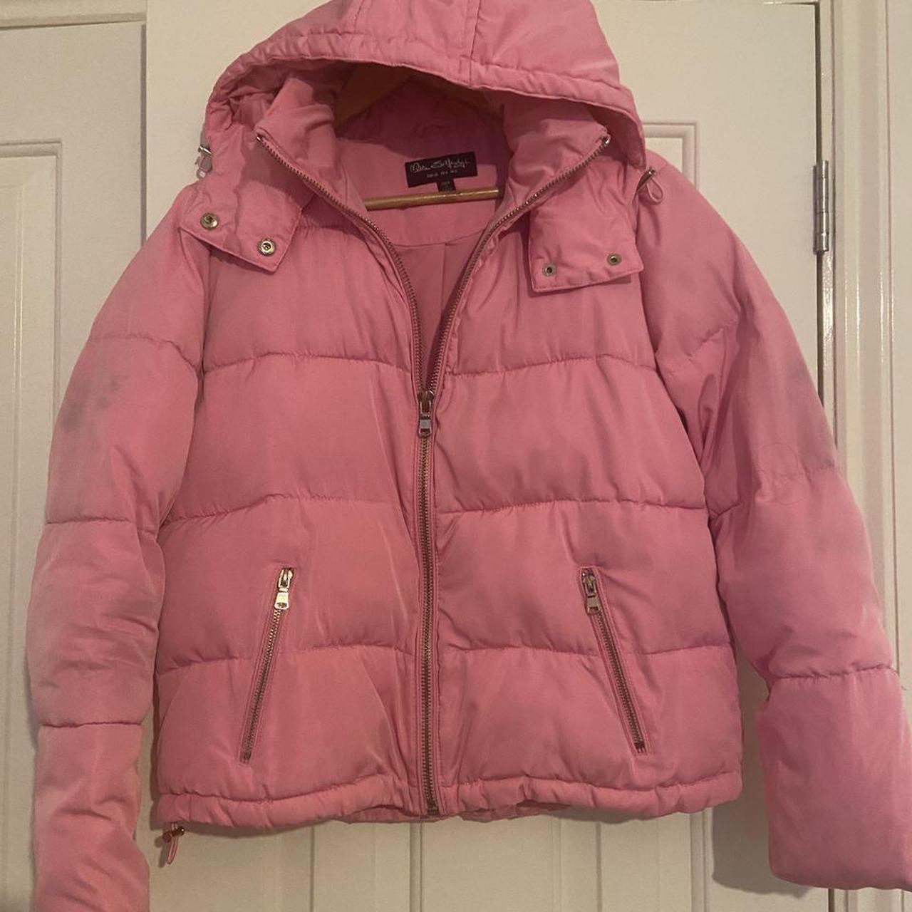 Miss selfridge pink puffer coat hotsell