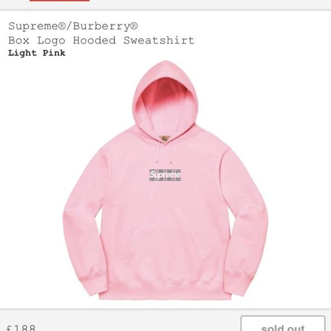 Supreme Burberry Box 2024 Logo Hoodie