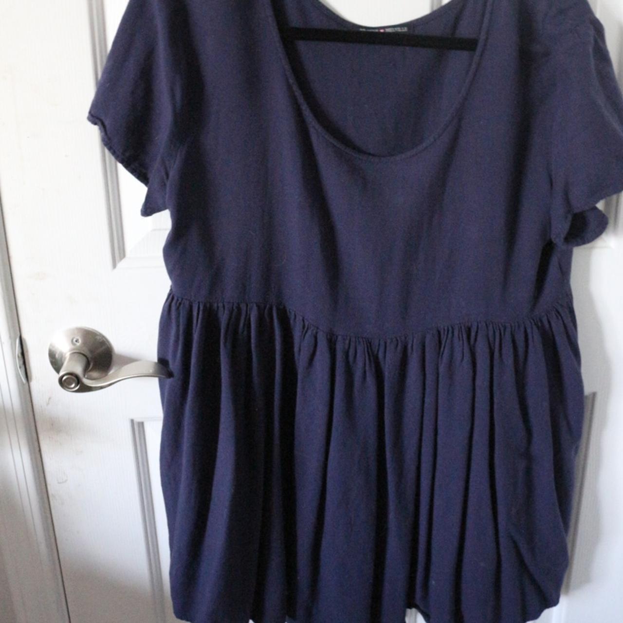 dark blue babydoll dress