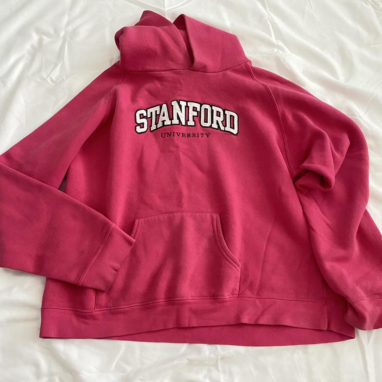 pink Stanford university hoodie size xl but fits... - Depop