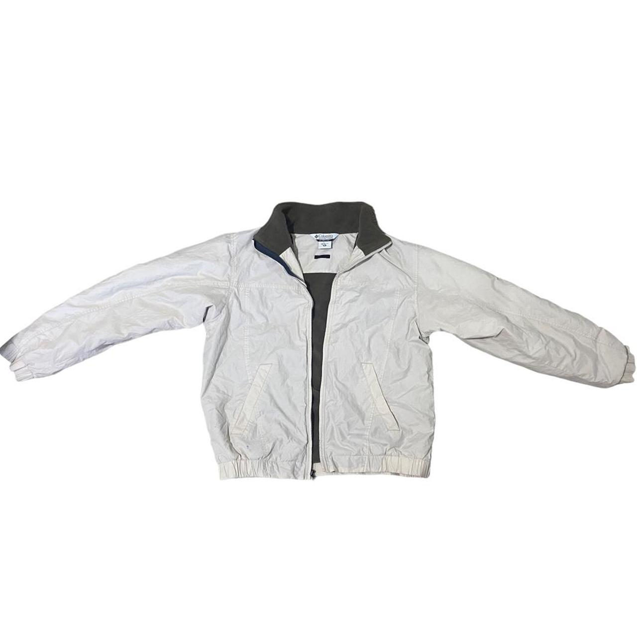 biege vintage columbia sports jacket with fleece... - Depop