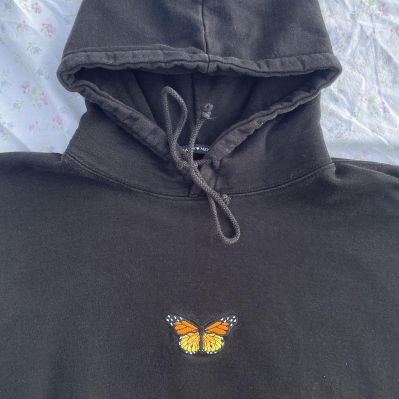 Brandy Melville Black Butterfly Hoodie! This hoodie... - Depop