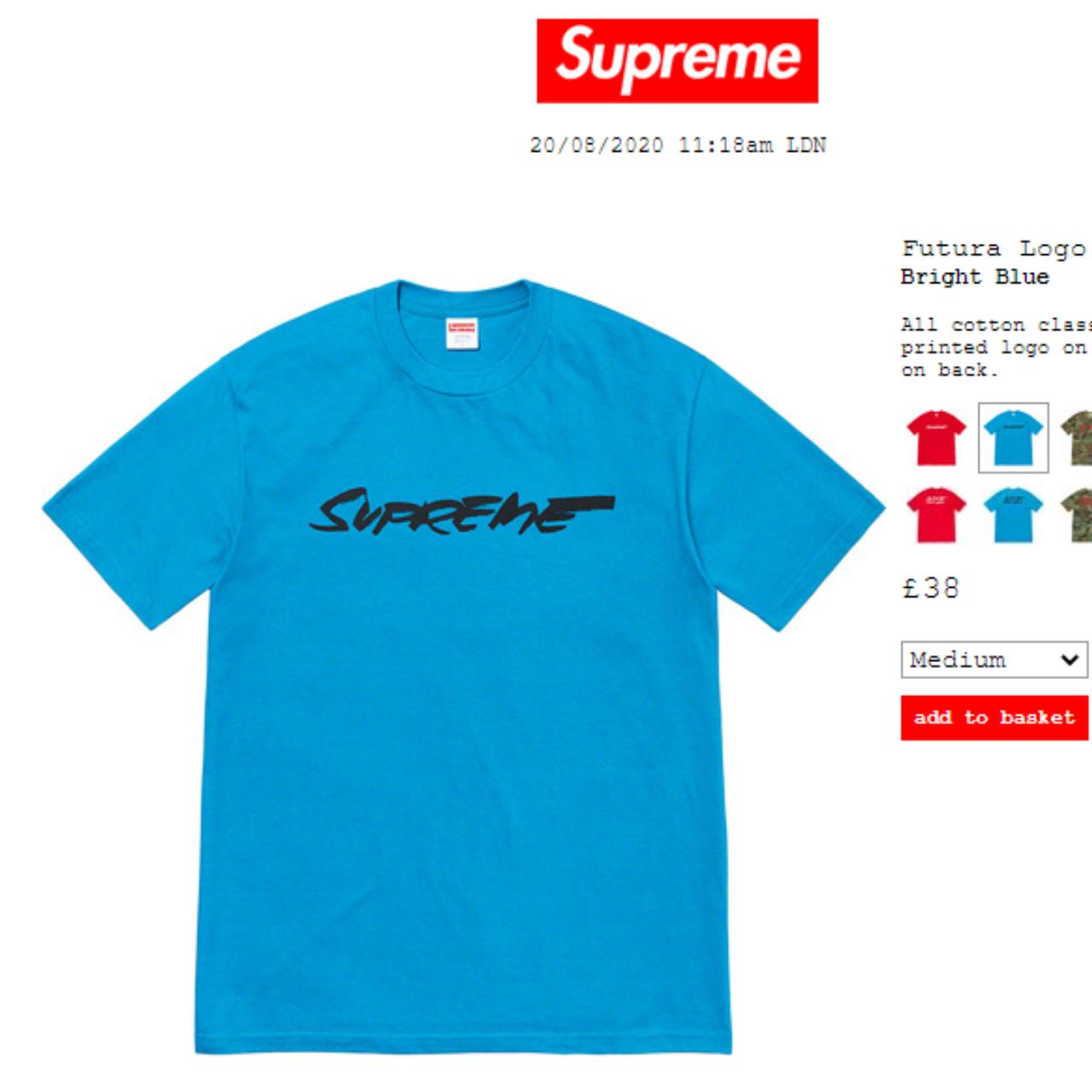 Supreme Futura Box Logo Tee Blue - beaconparenting.ie