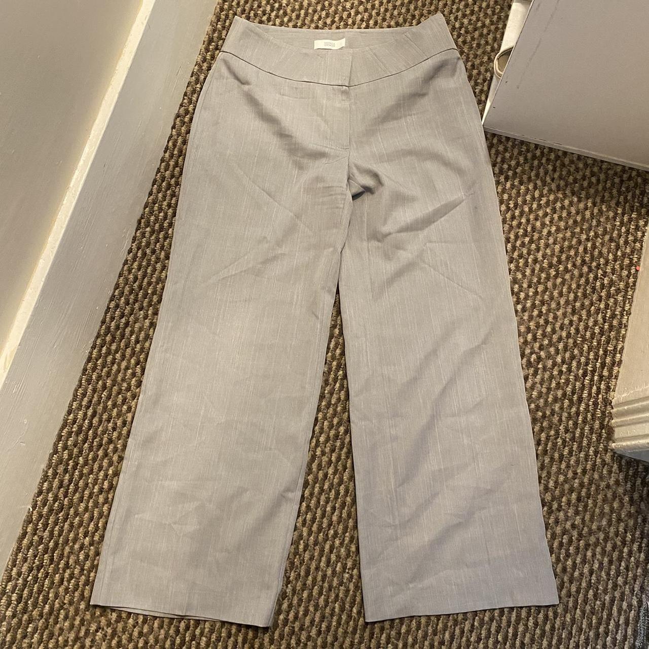 Smart grey trousers M&S Size 10 Will... - Depop