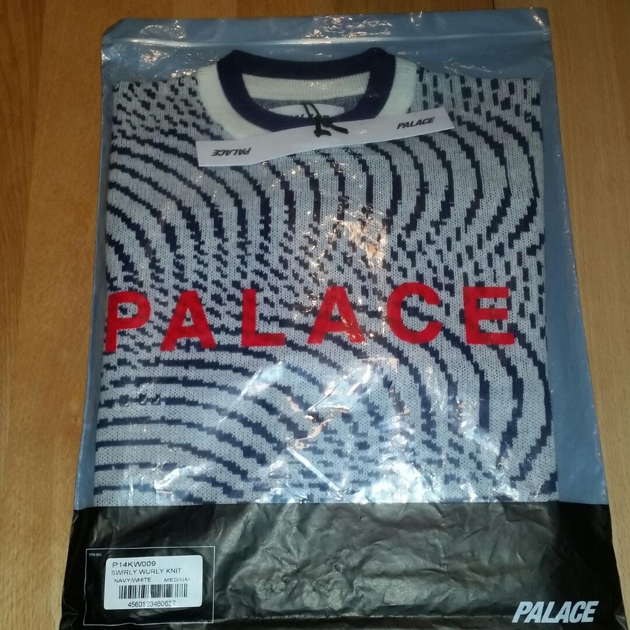 Palace Swirly Wurly Knit Navy/White , Condition:...