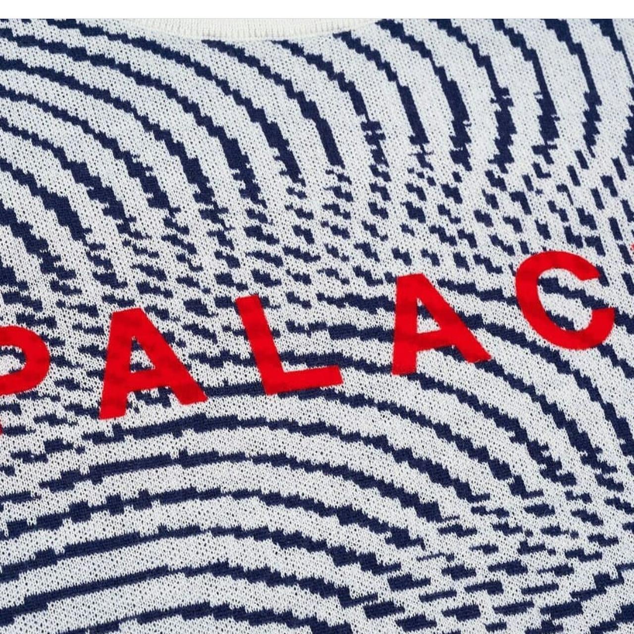 Palace Swirly Wurly Knit Navy/White Condition: | Depop