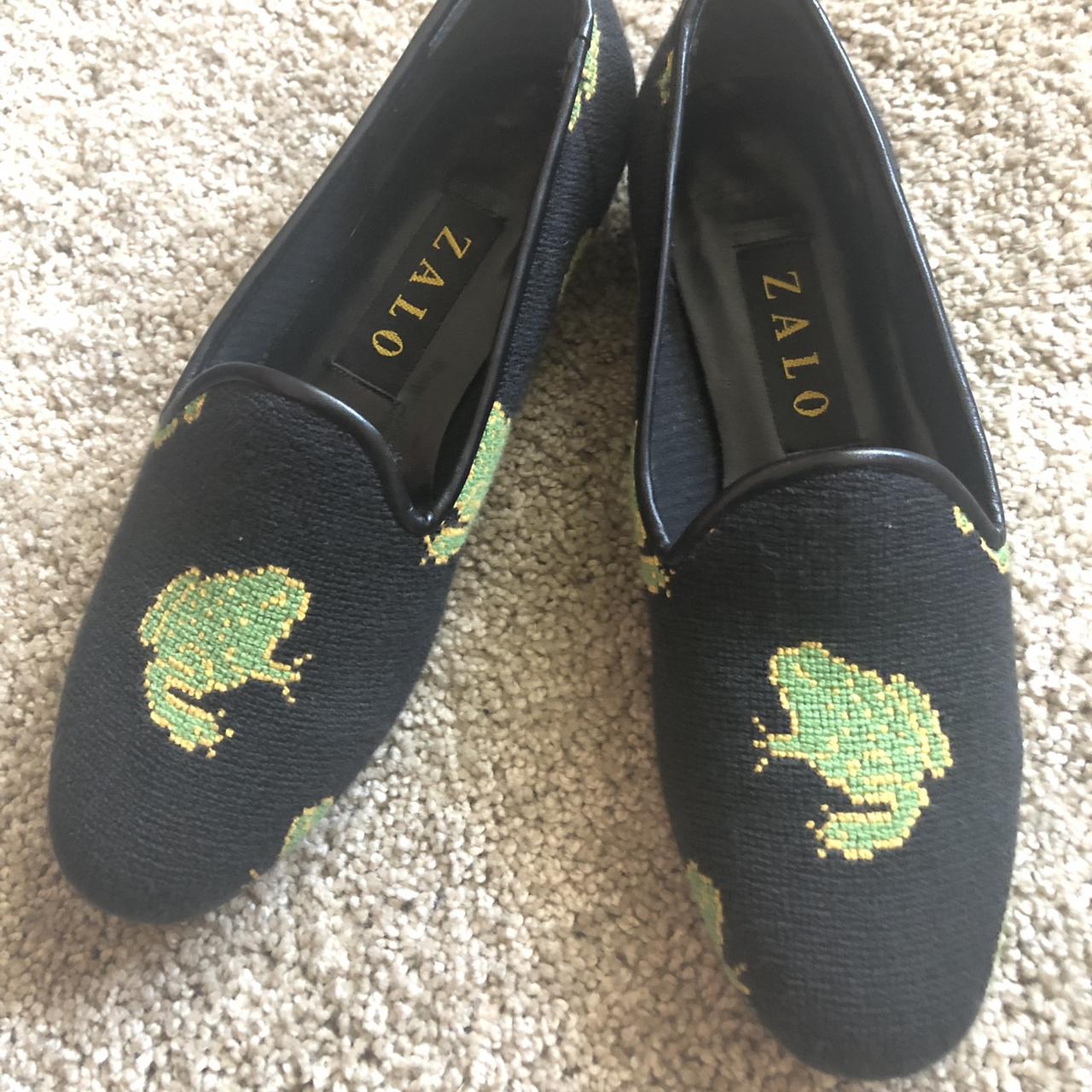 Zalo frog print needlepoint loafers. I bought them... Depop