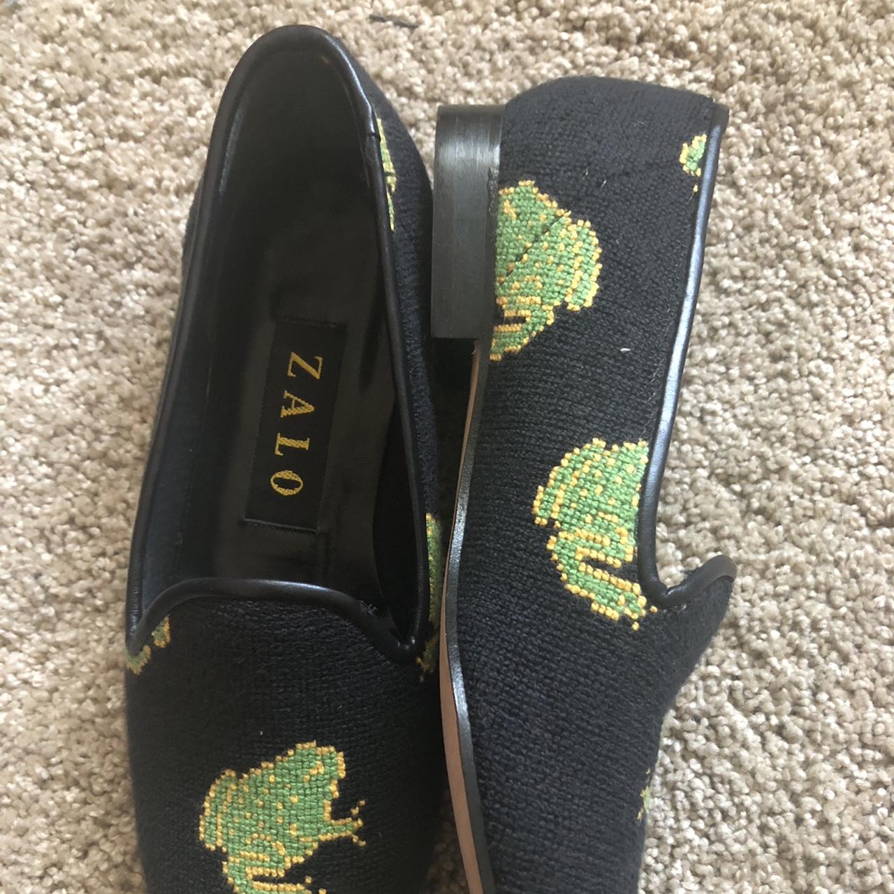 Zalo frog print needlepoint loafers. I bought them... Depop