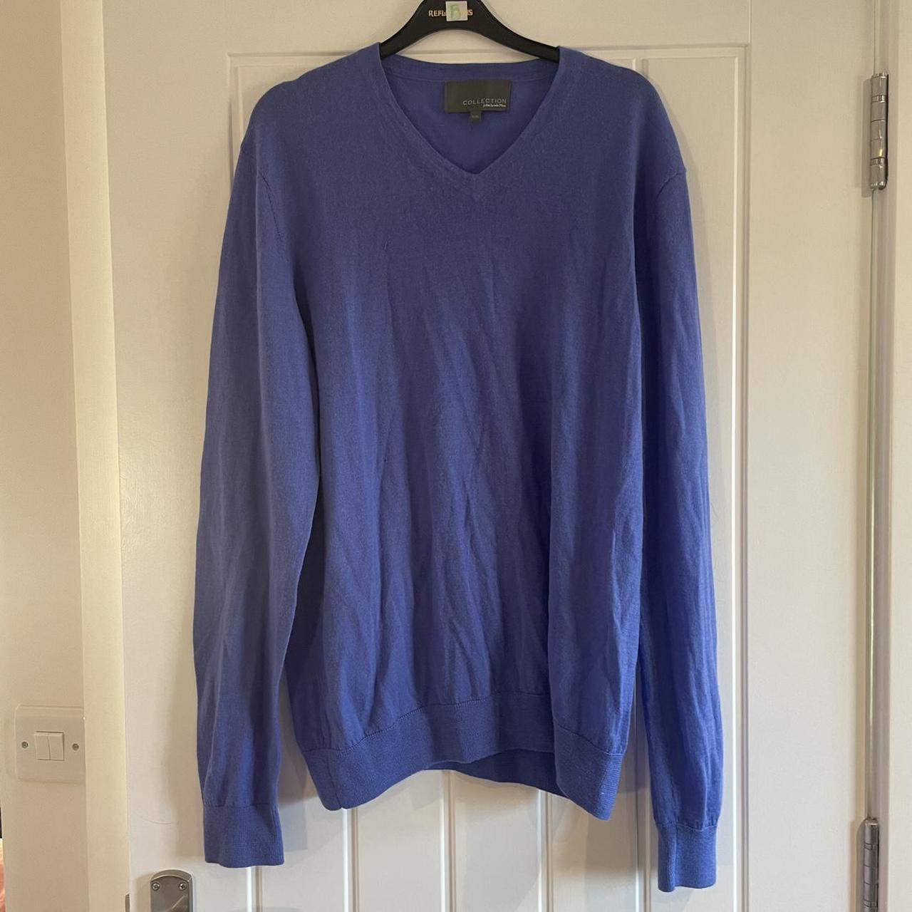 ‘Gorgeous John Lewis Mens lavender v-neck fine wool... - Depop