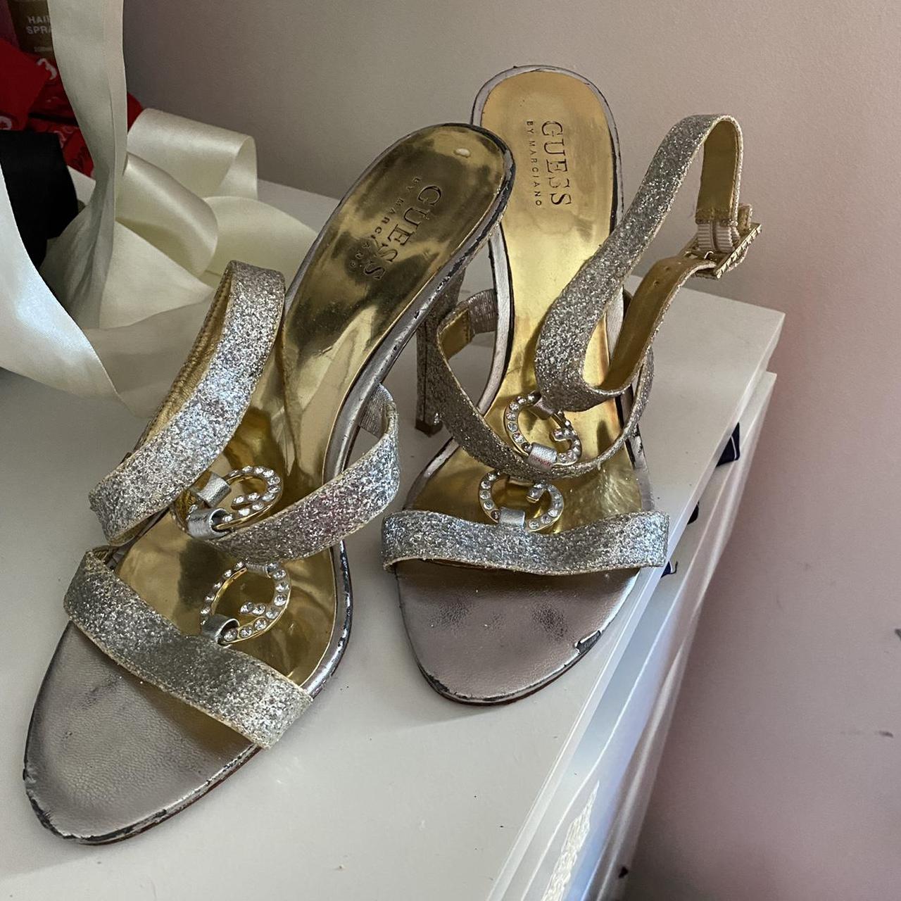Product Image 1 - Vintage guess heels💗💗💗😭
Size 7 
Gold