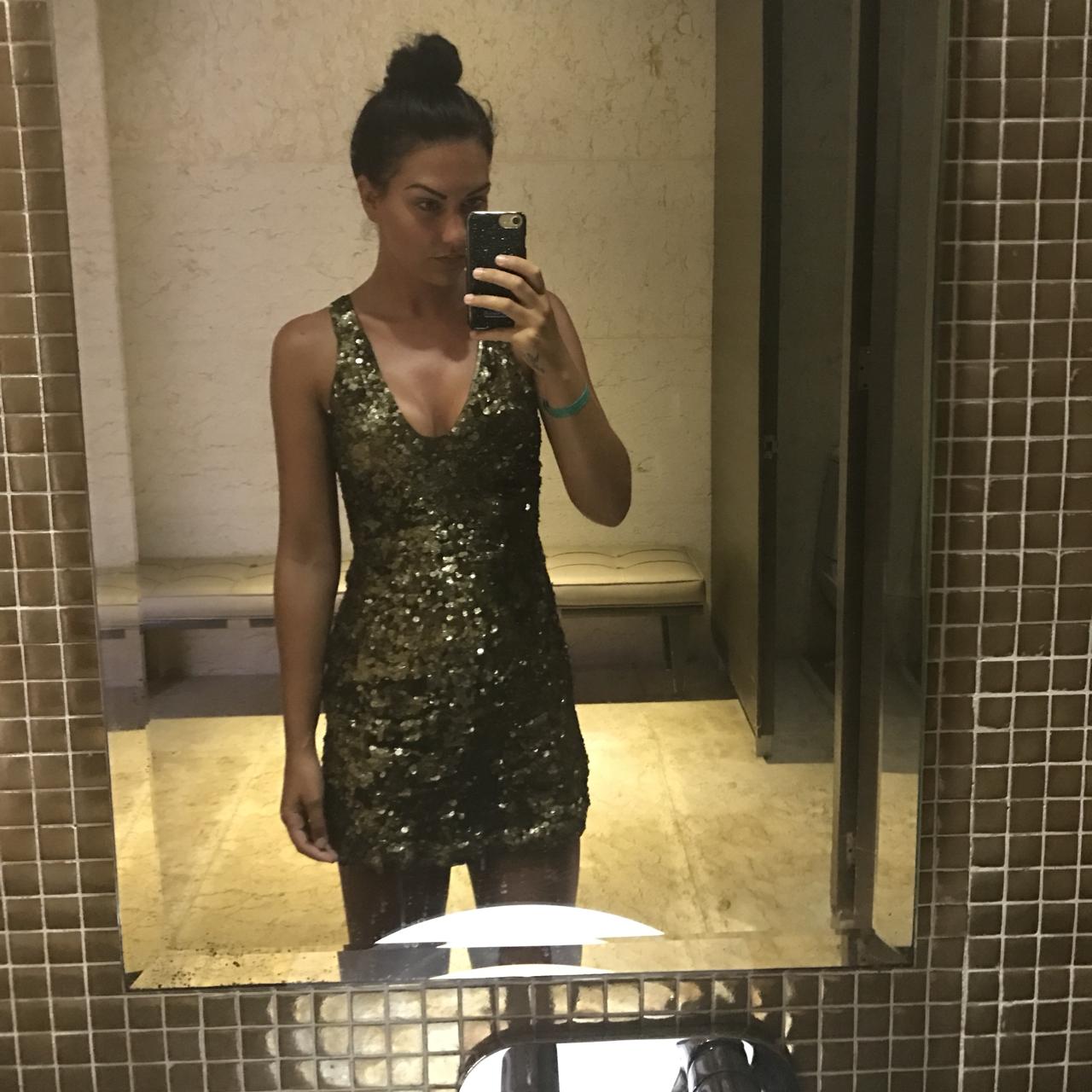 French connection bronze gold heavy weight