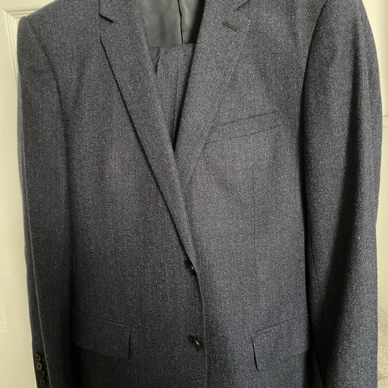 Navy blue Reiss 2 piece suit 100% wool Jacket and... - Depop