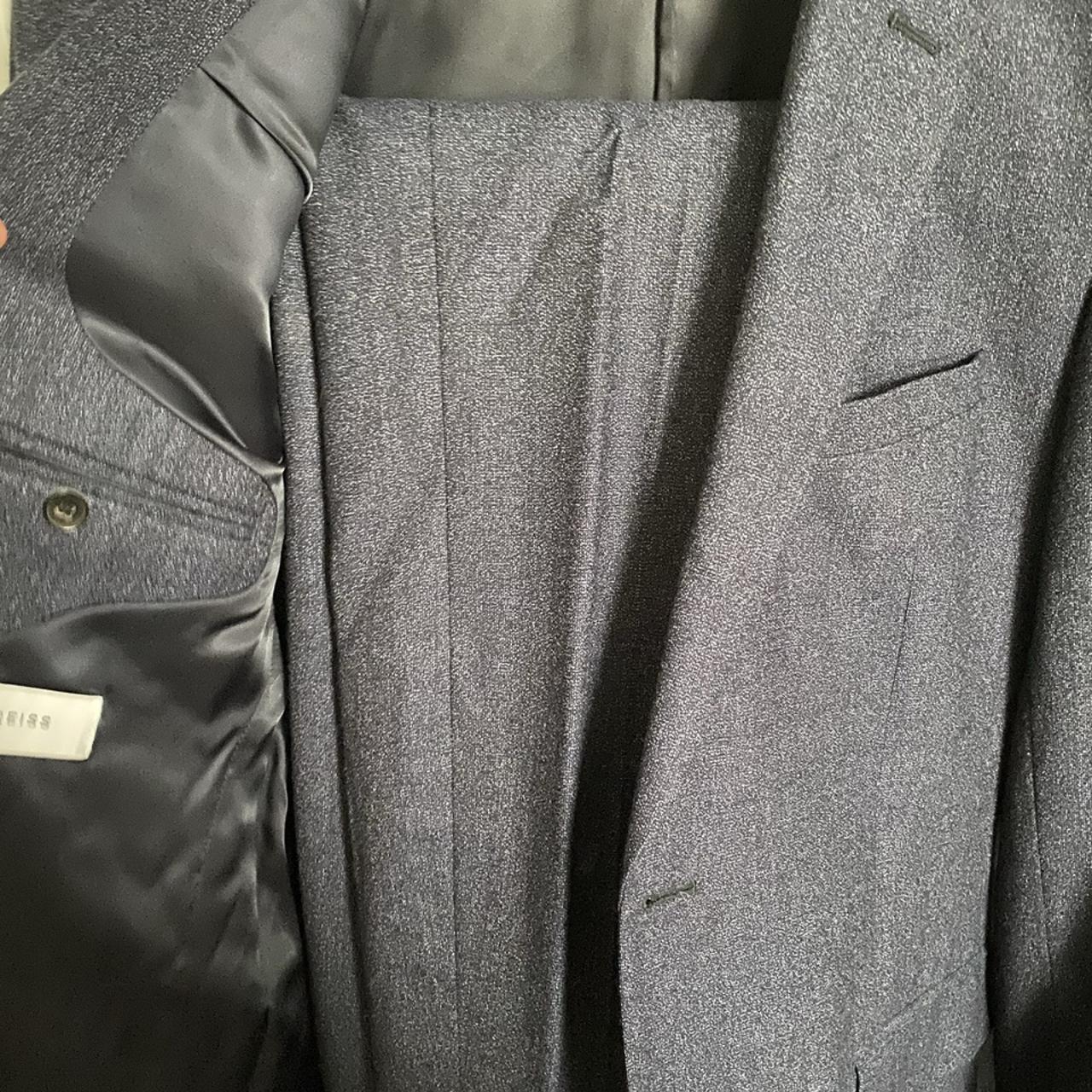 Navy blue Reiss 2 piece suit 100% wool Jacket and... - Depop