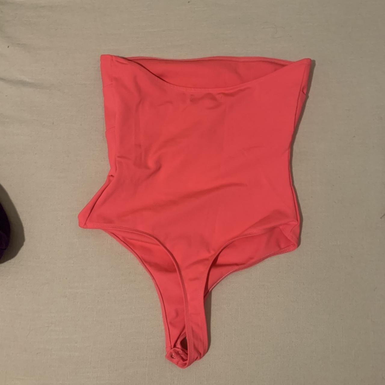 Neon Pink Cutout Bodysuit Never worn Clean... Depop