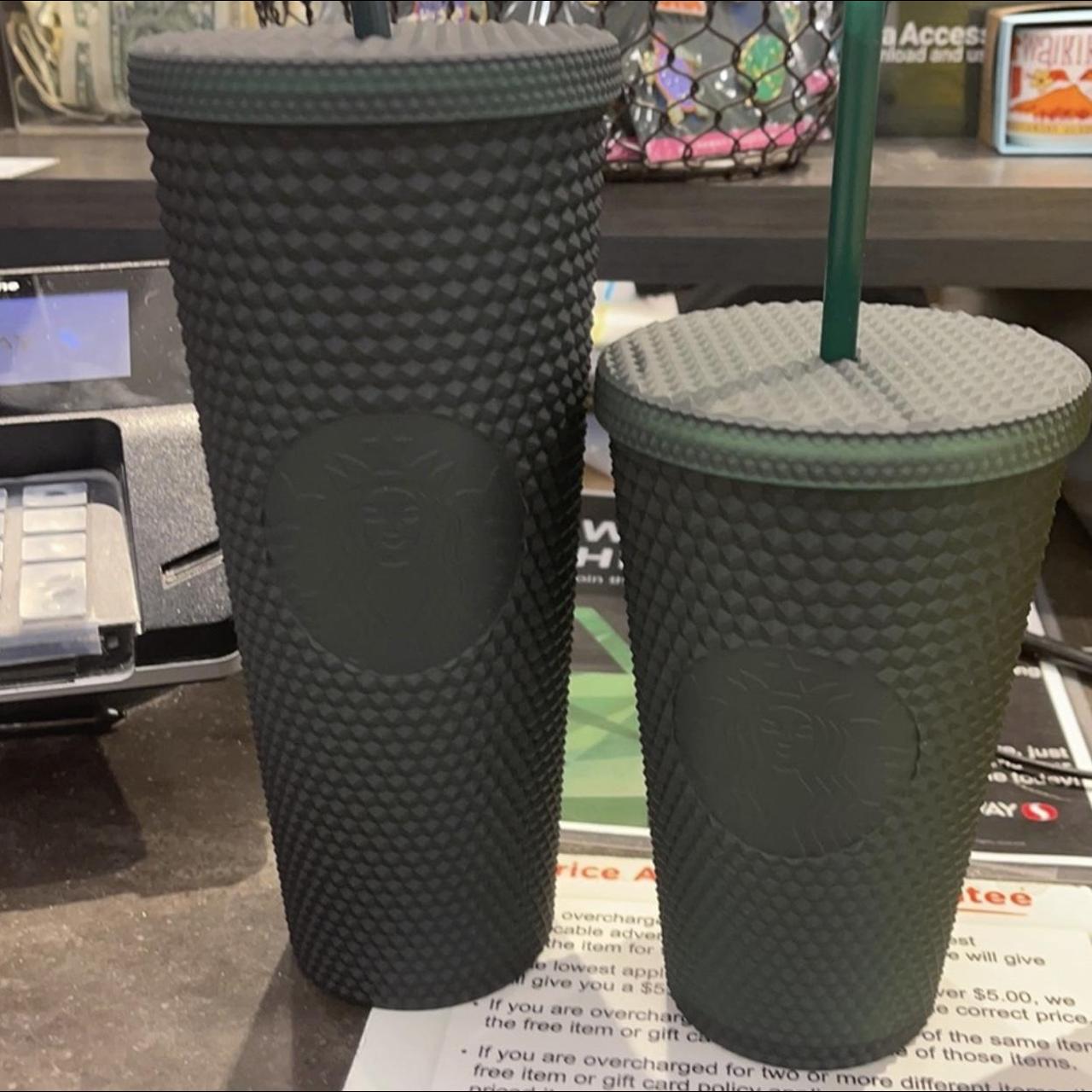 NEW 2022 Starbucks Matte Dark Green Venti Studded Tumbler