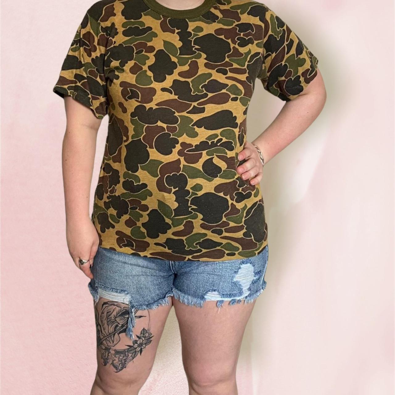 camo ringer tee