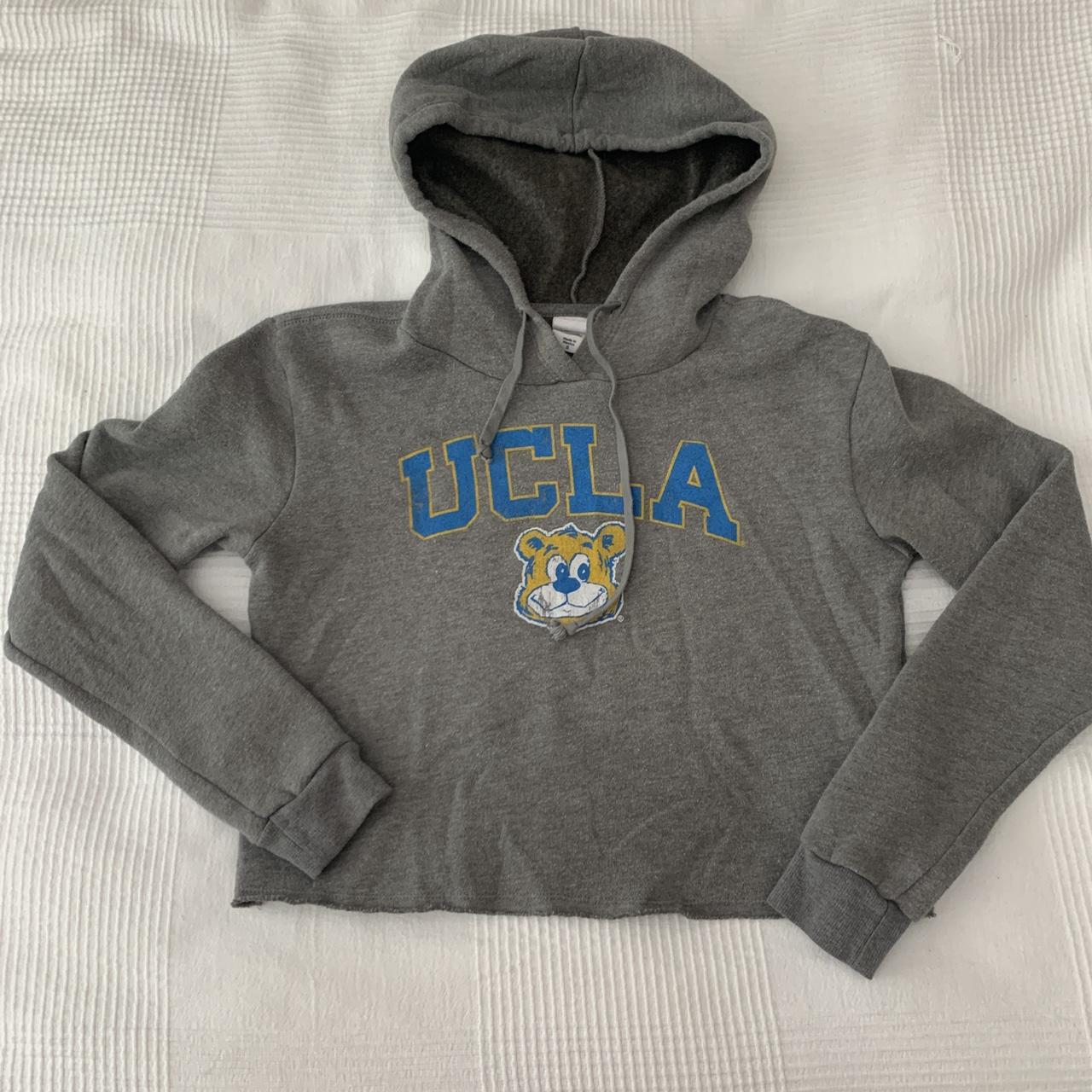 Women's Blue and Grey Hoodie | Depop