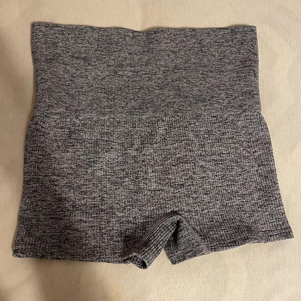 Target brand colsie ribbed grey shorts high waisted... - Depop