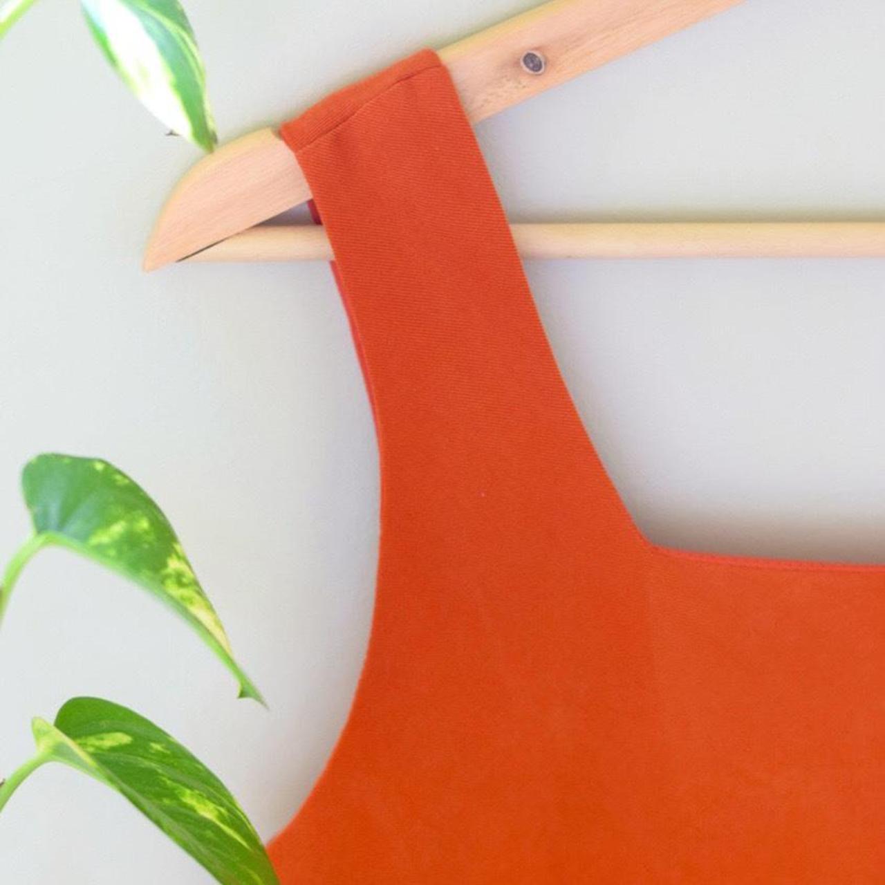 Bright orange vintage dress 🍊 Square neck and about... Depop