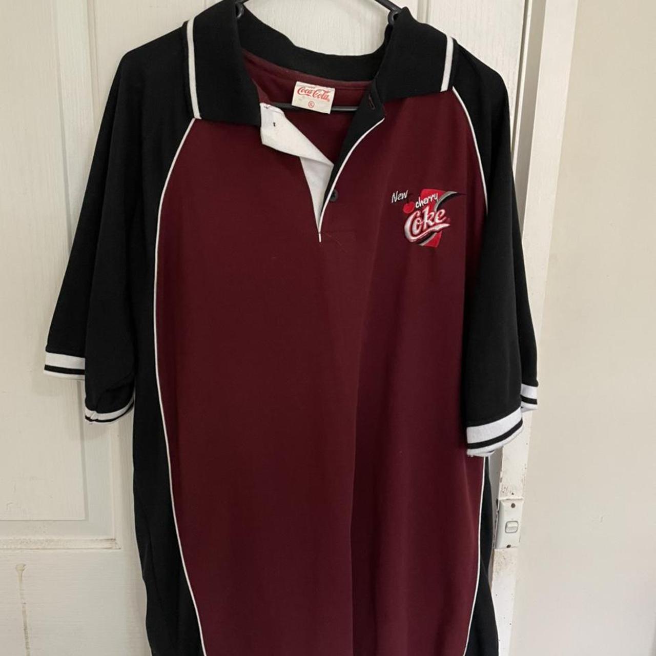 Vintage Coca-Cola cherry polo shirt. Embroided ‘New... - Depop