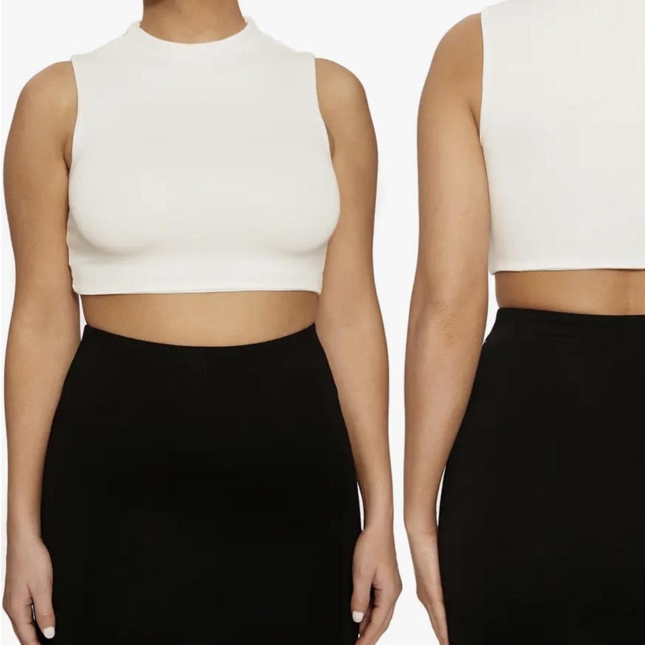 Naked Wardrobe The Nw Crop Top In White