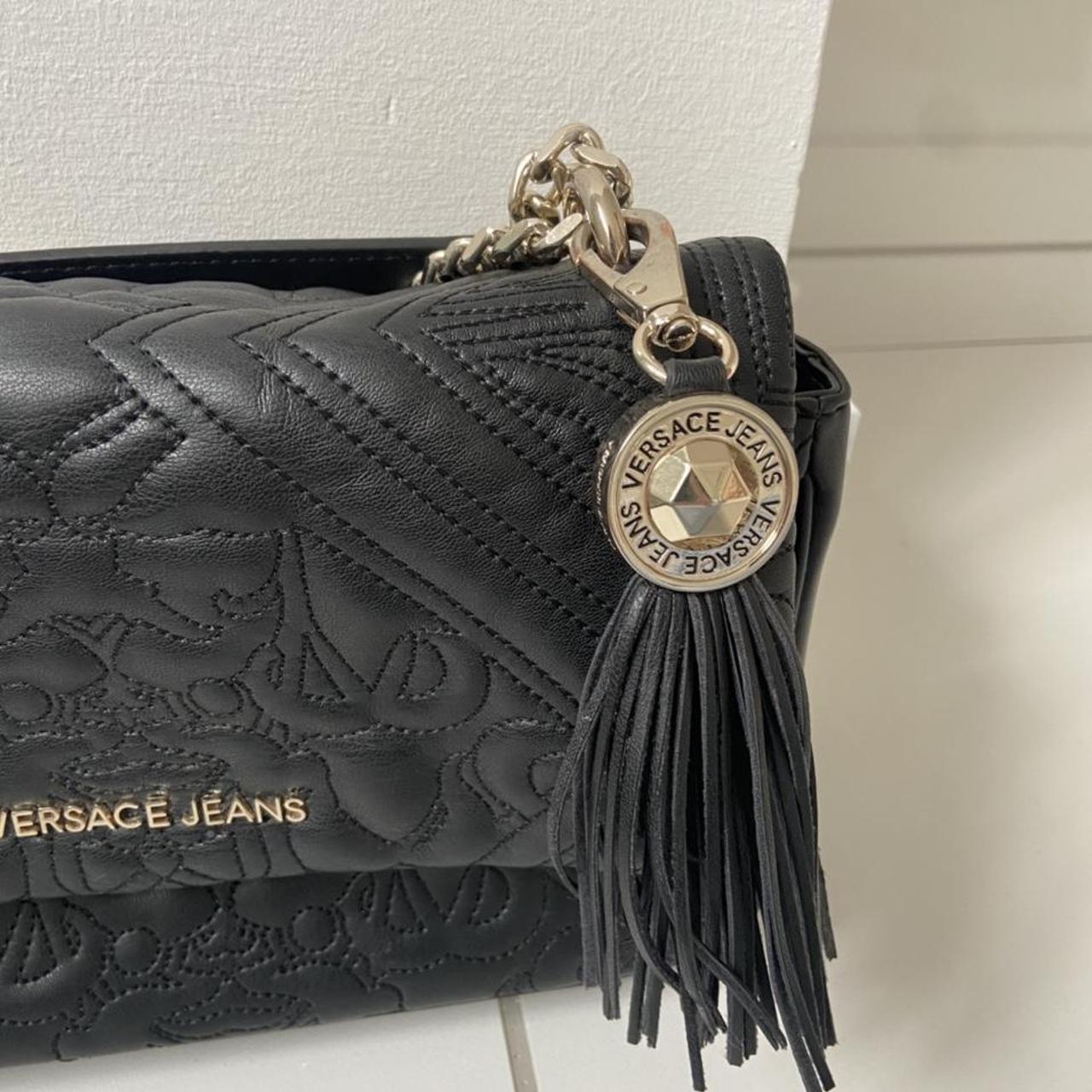 Authentic black Versace shoulder bag with gold... Depop