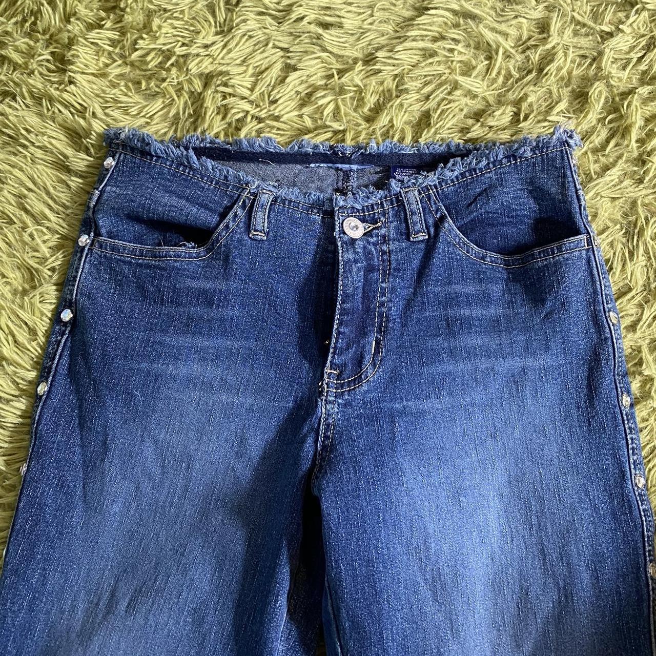 Vintage 90s Limited Too Bedazzled Low Rise Flare... - Depop