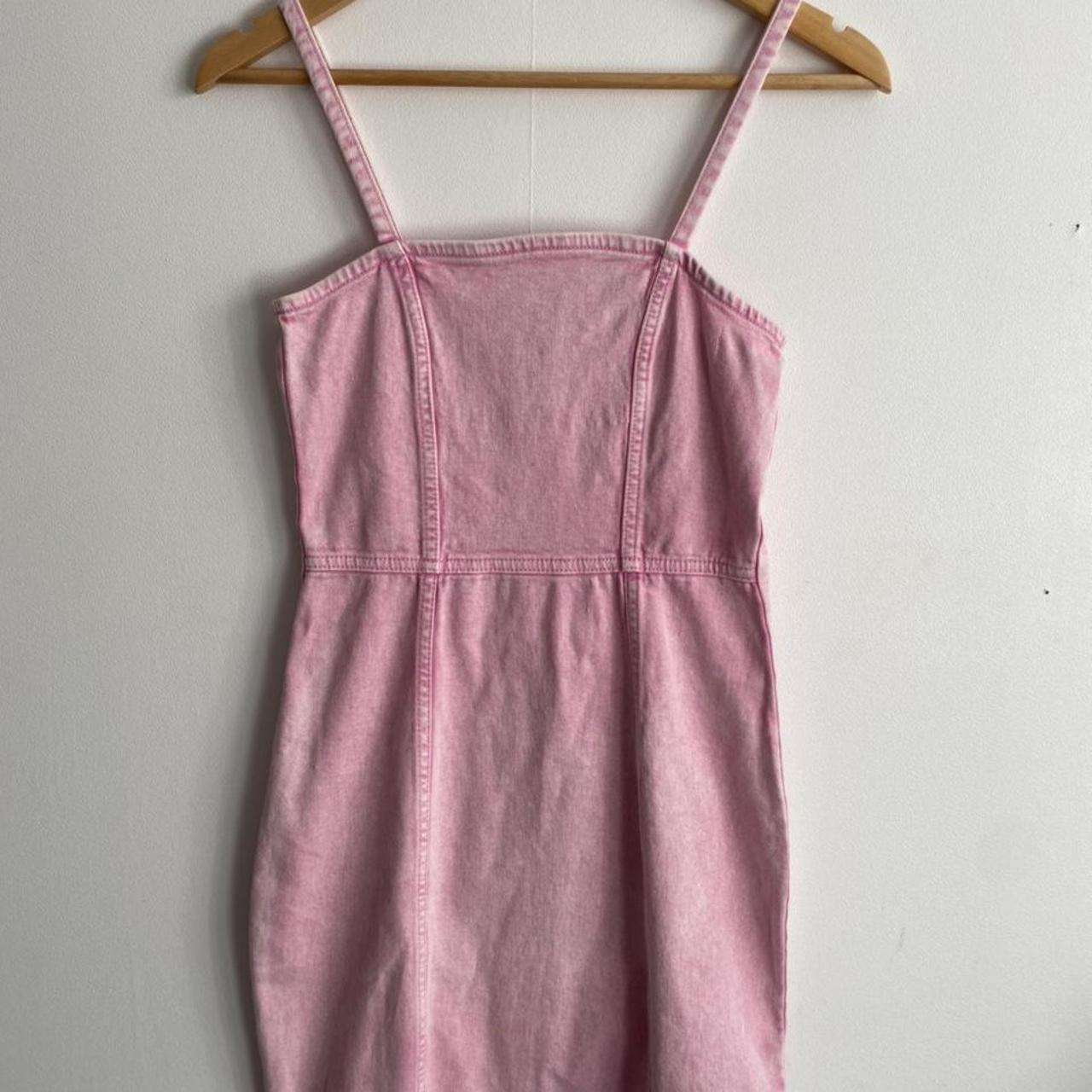 H&m pink denim on sale dress