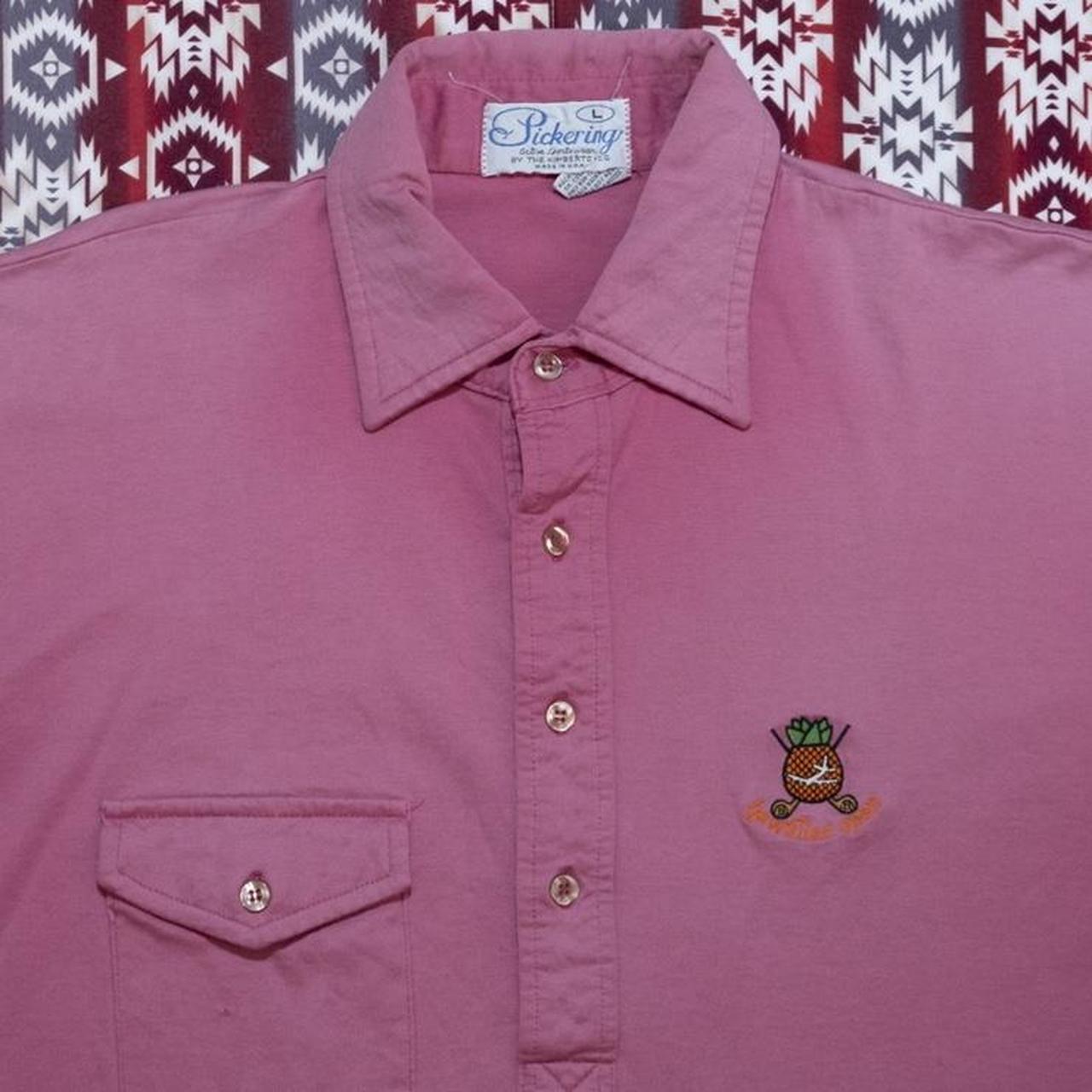 Vintage Pickering Pink Hawaiian Open Polo legend