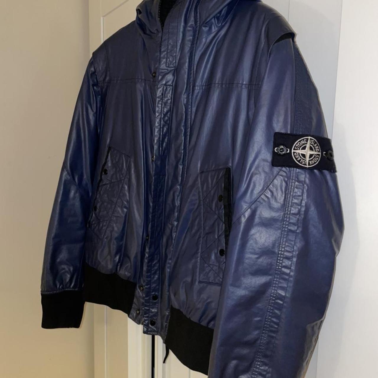 Stone island clearance ice jacket blue