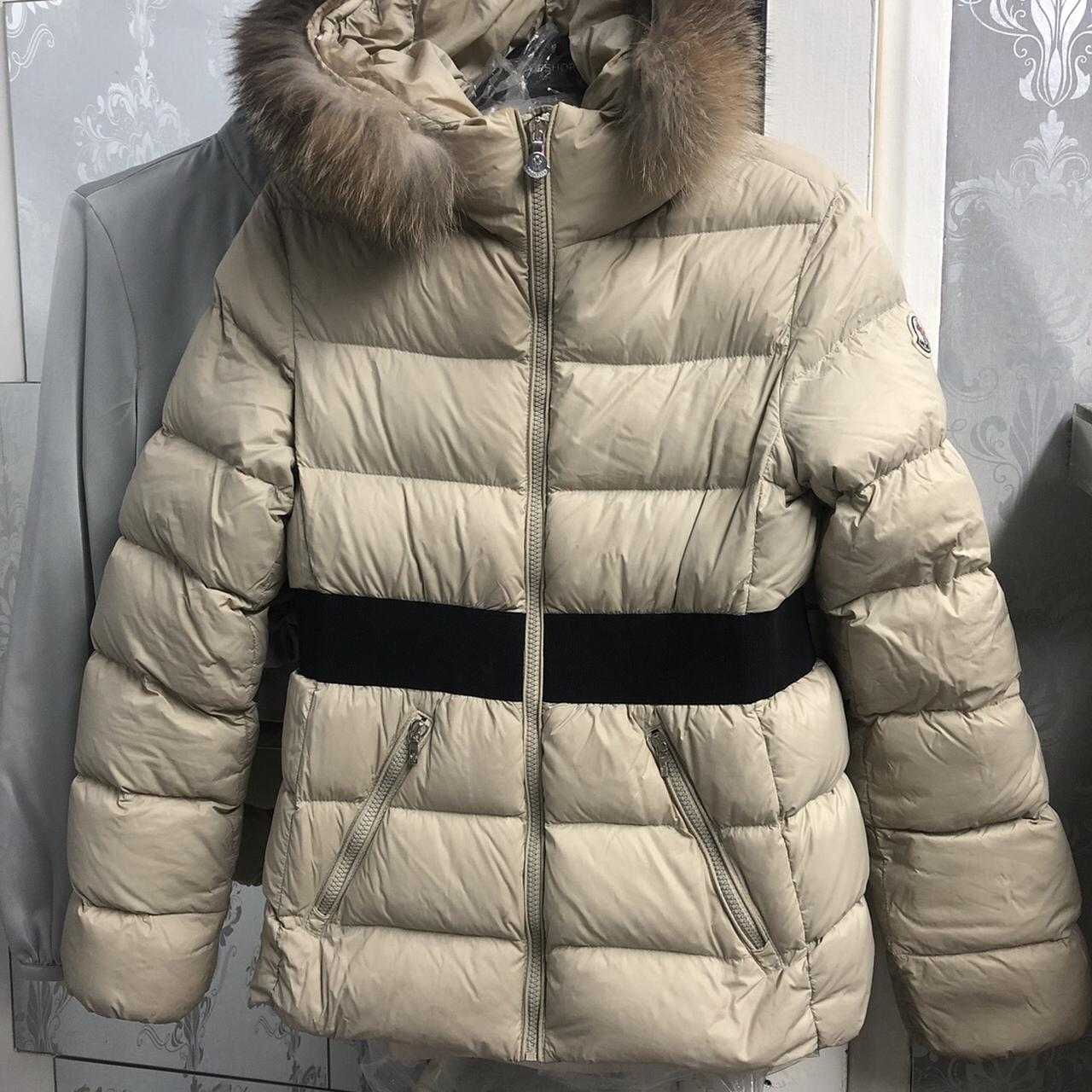 Moncler tatie down jacket with fox fur hotsell