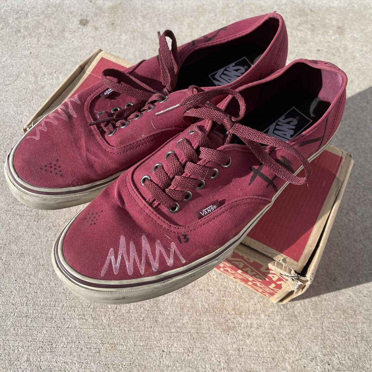 custom maroon vans