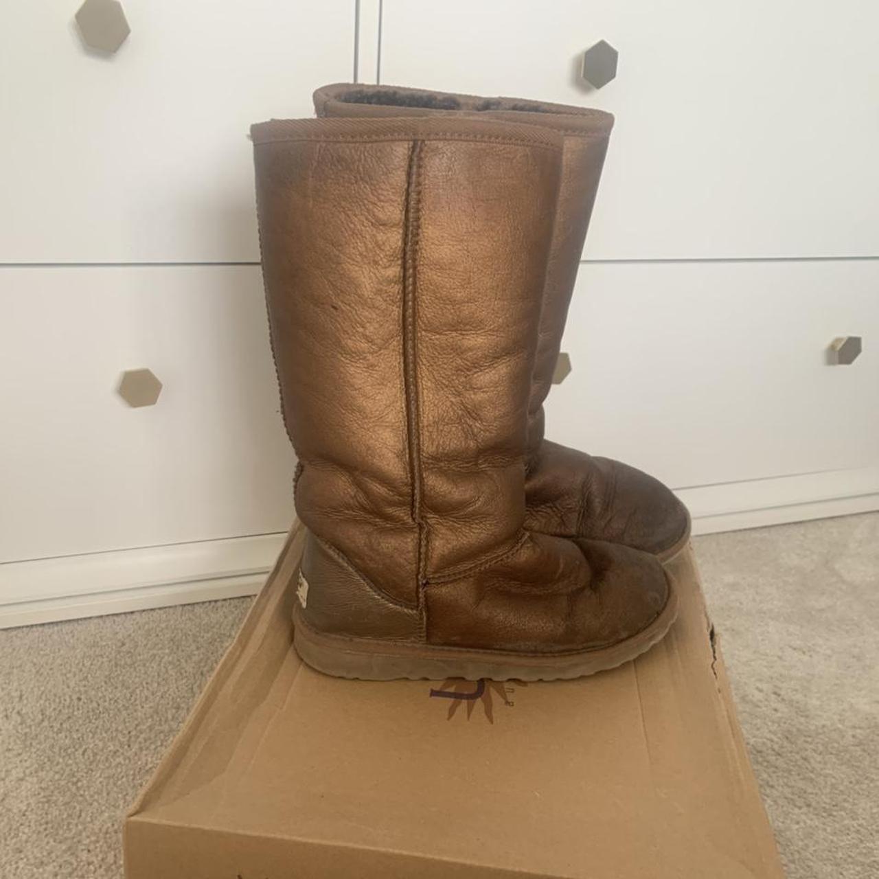 ugg bronze metallic boots