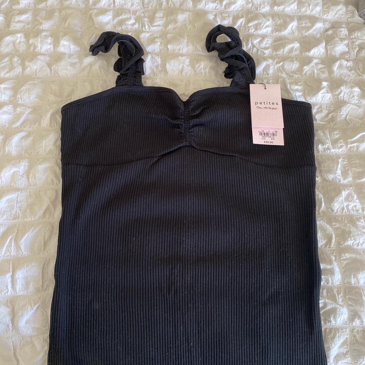 Stunning Miss Selfridge black mini dress with ruffle... - Depop