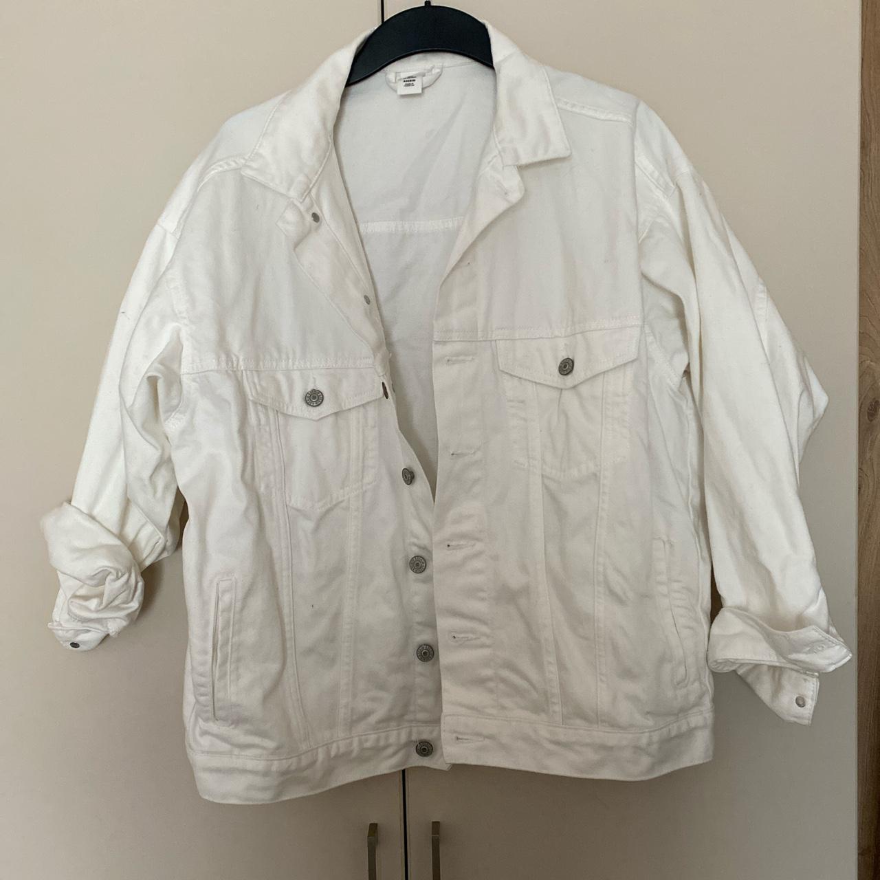 White H&M denim jacket Worn, good condition. I’m a... - Depop